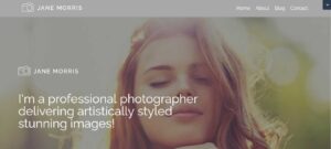 jane-morris : thème wordpress gratuit pour site de photographe