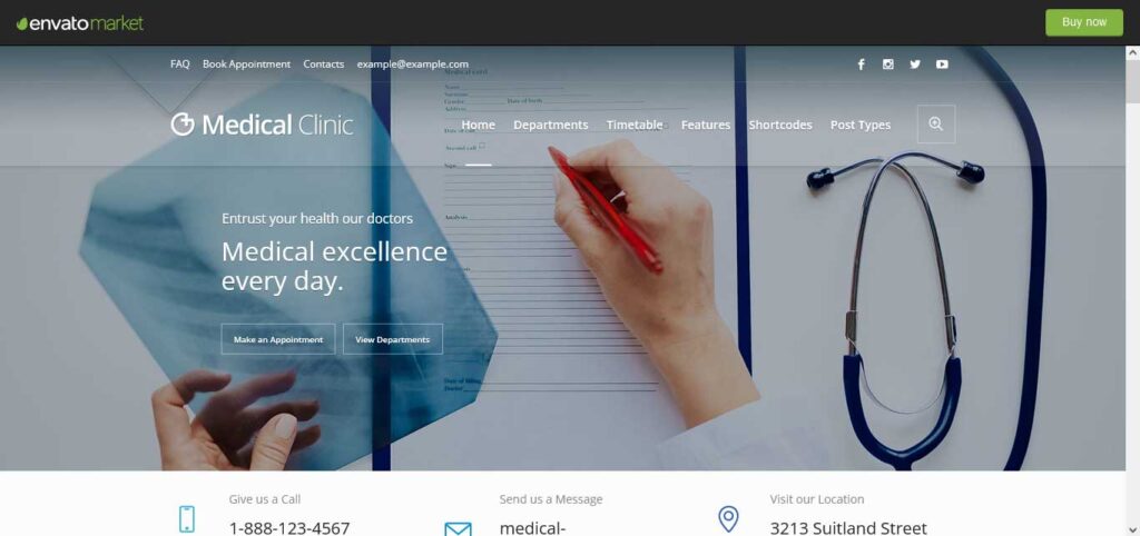 medical clinic : thème wordpress médical