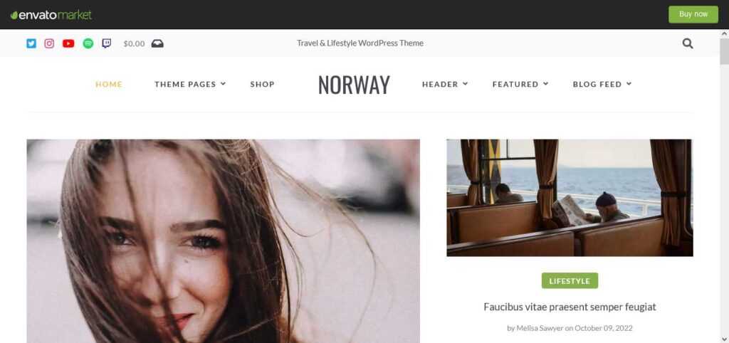 norway : thème wordpress de blog