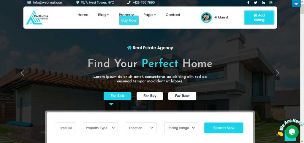 real estate broker : thème WordPress gratuit pour immobilier