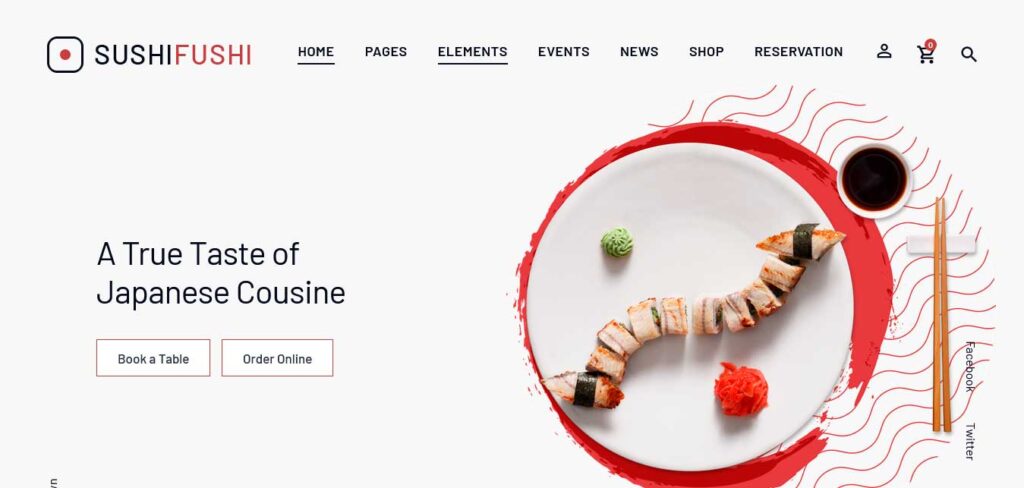 sushifushi : thème wordpress de blog de cuisine