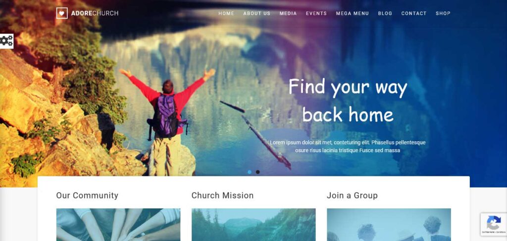 adore church: thèmes wordpress pour site web d'église