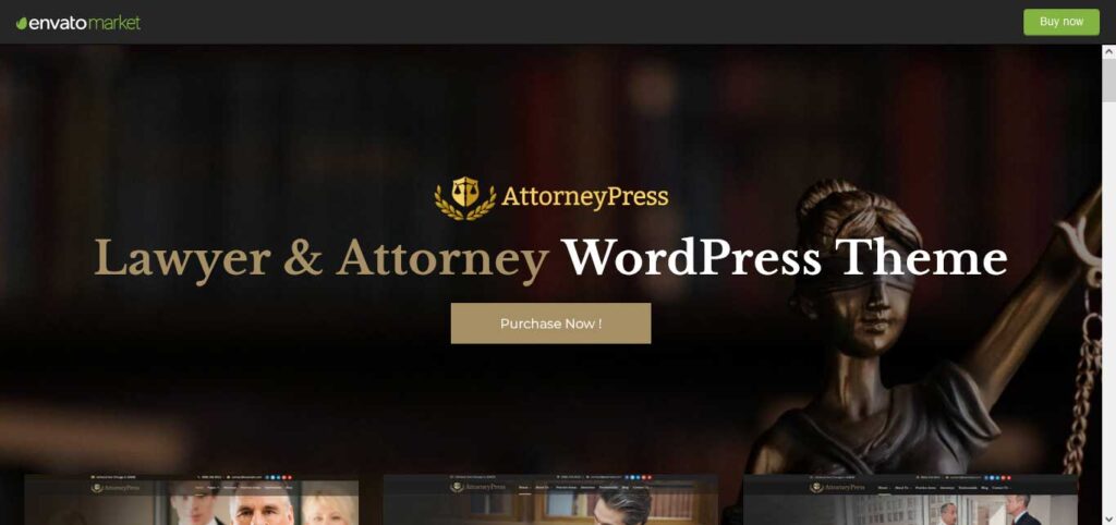 attorney press : thème wordpress de cabinet d'avocat