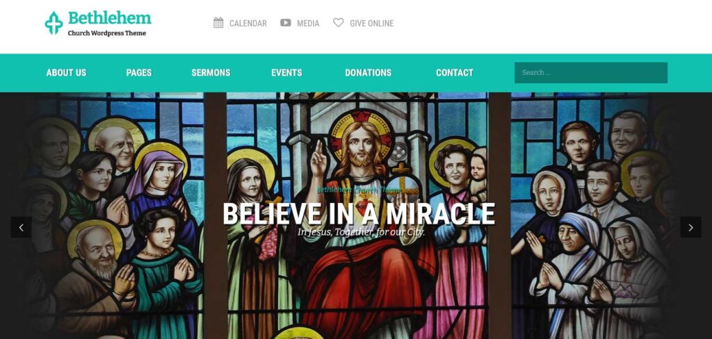 bethlehem : thème wordpress pour créer un site web d'église