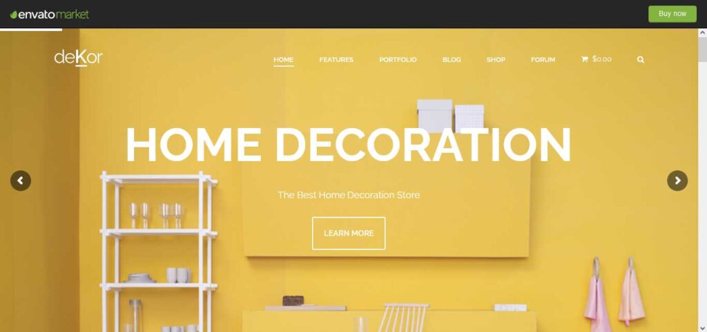 dekor : thème WordPress pour décoration d'intérieur