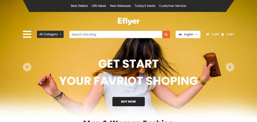 eflyer : thème bootstrap ecommerce gratuit