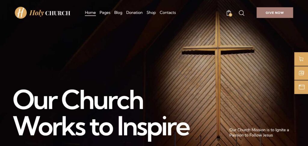 holychurch : thème wordpress d'église