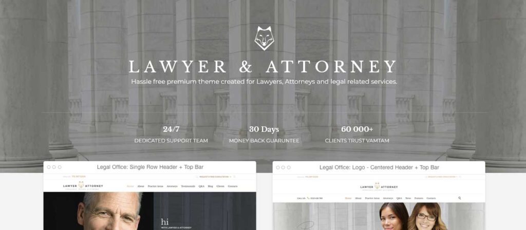 lawyer : thème wordpress pour avocat