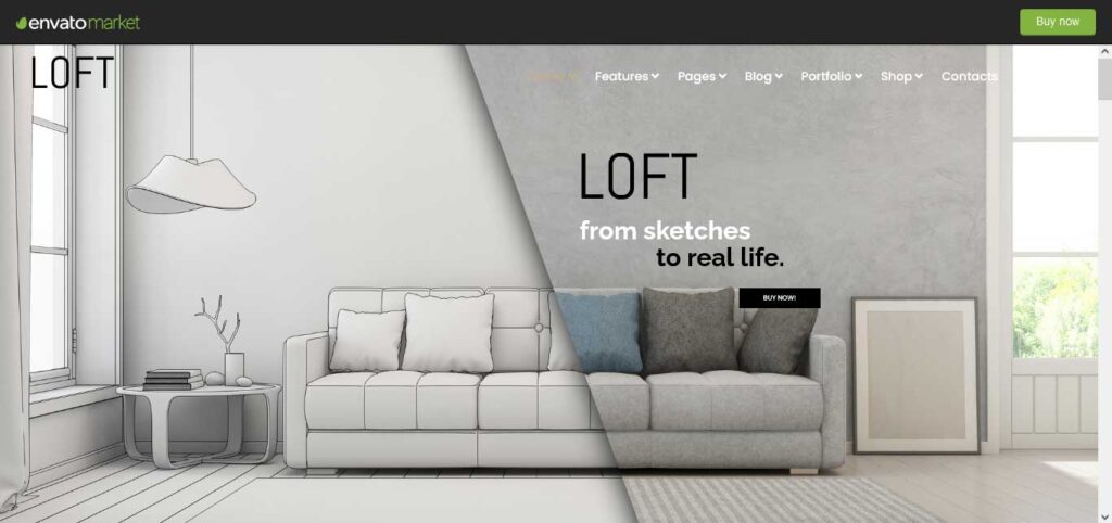 loft : thème WordPress pour décoration d'intérieur