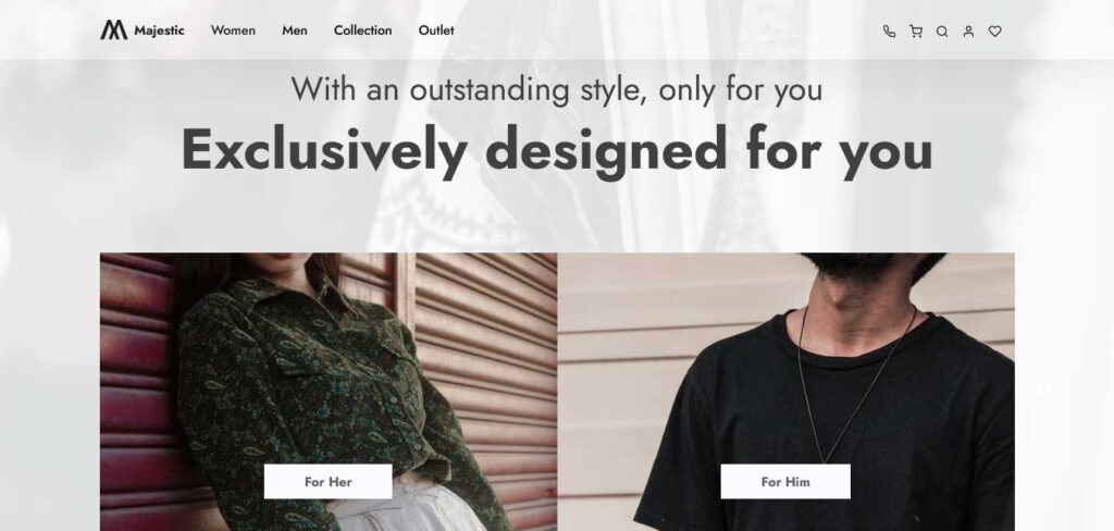 majestic : free ecommerce bootstrap template