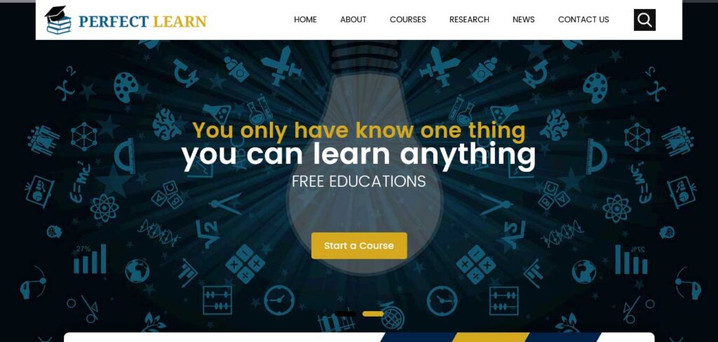 perfect learn : free website template