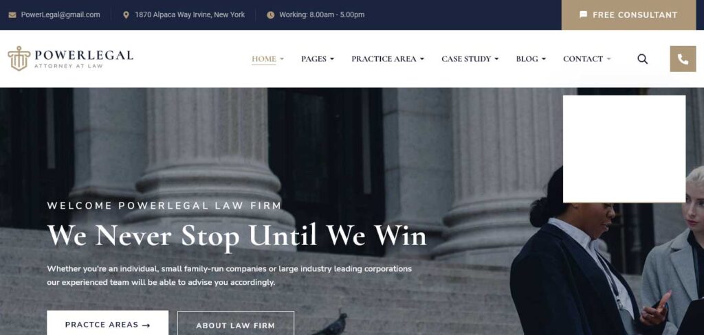 power legal : wordpress theme for law firms