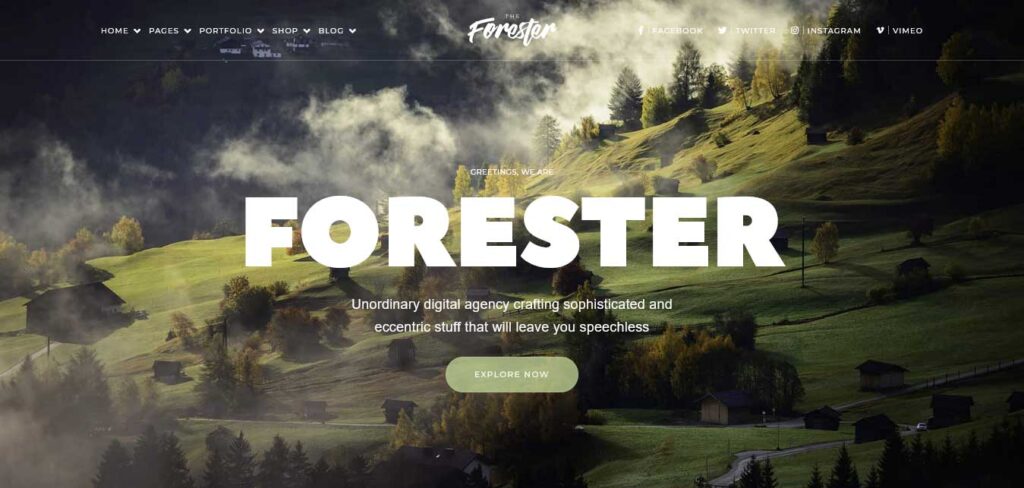 thje forester : freelancer wordpress themes