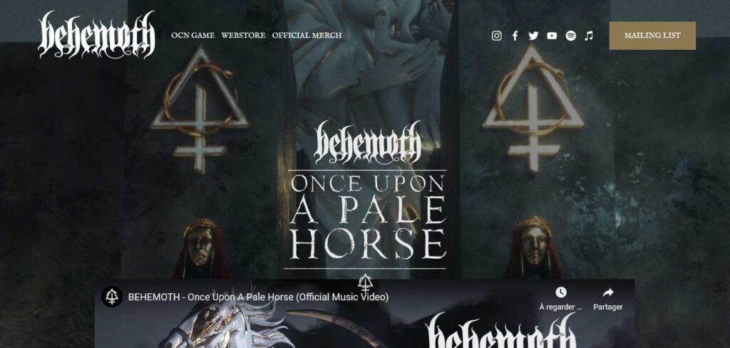 behemoth: musician website