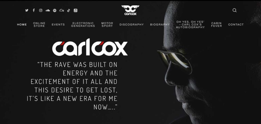 carlcox: dj website