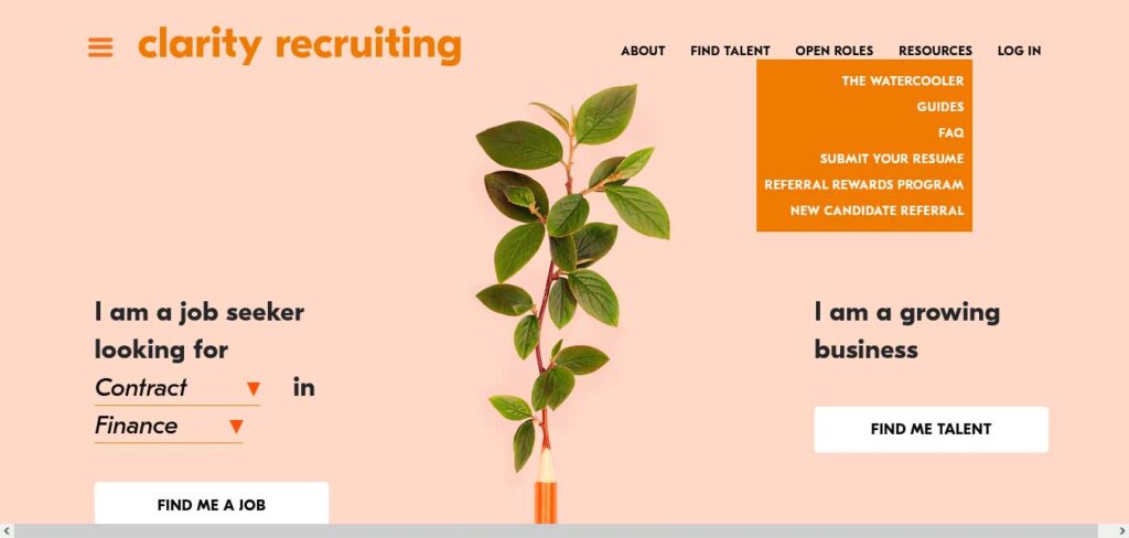 clarity recruiting: recruitment website