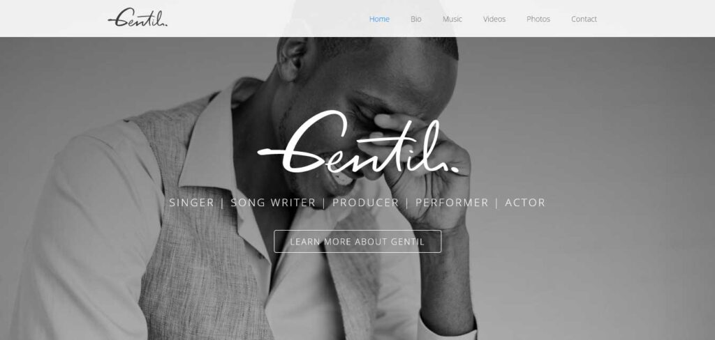 gentil: musician website