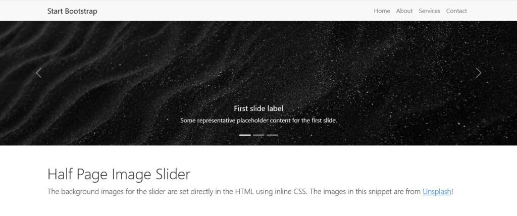 image slider header template