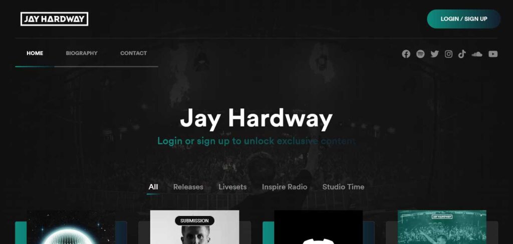 Jay Hardway: dj website