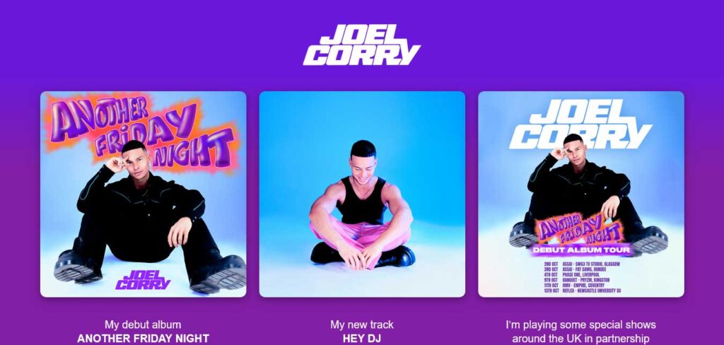 joel corry: dj website