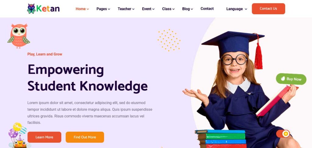 ketan: school html template