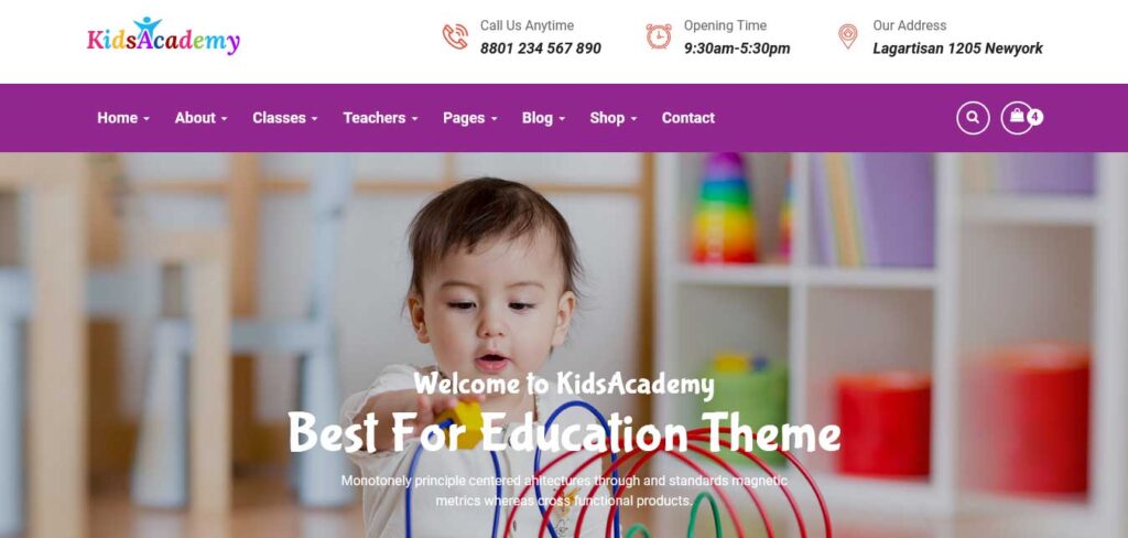 kidsacademy: school website template