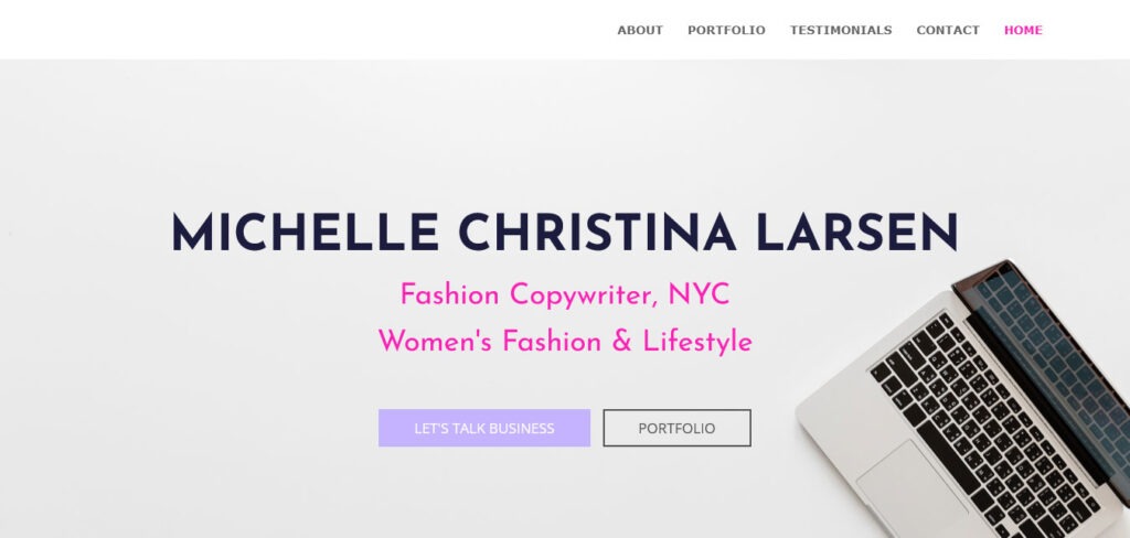 michelle christina larsen: copywriter websites