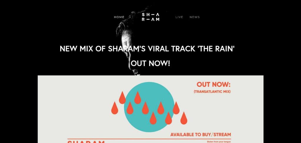 sharam: musician website