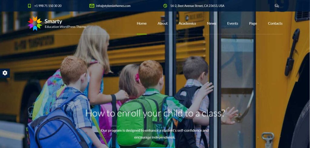 smarty: school website template