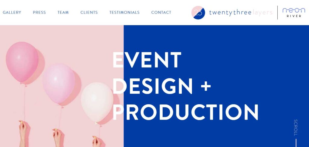 23 layers: one of best event planner websites
