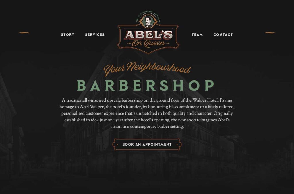 abel's barbershop website