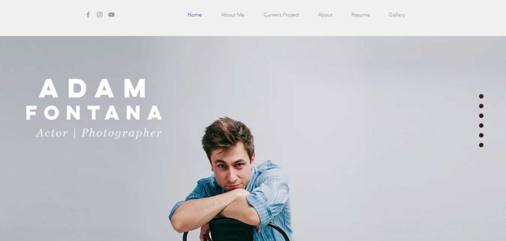 Adam Fontana: actor website example