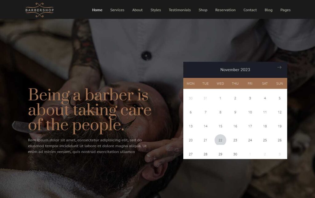 barbershop wordpress theme