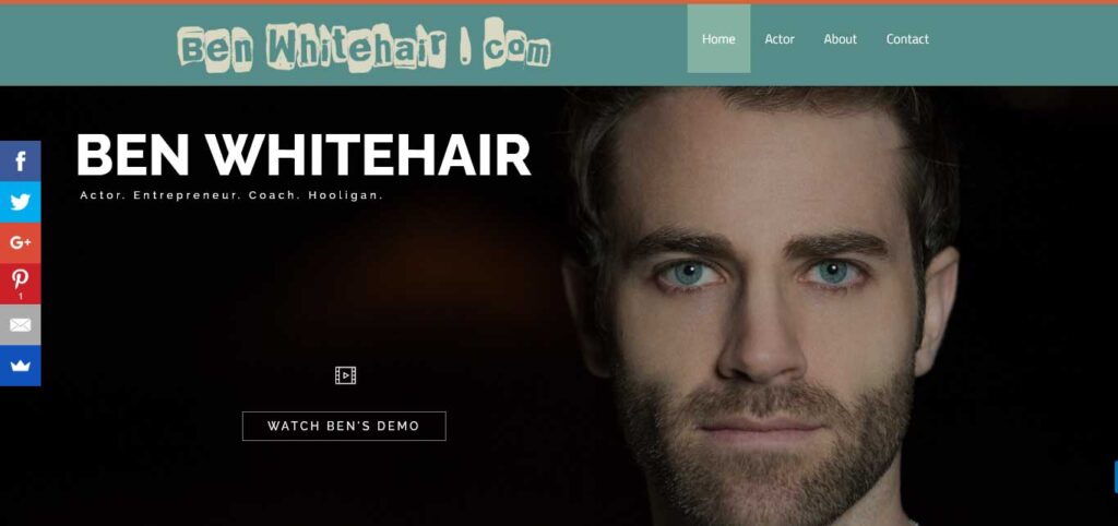 ben whitehair: one of best actors websites