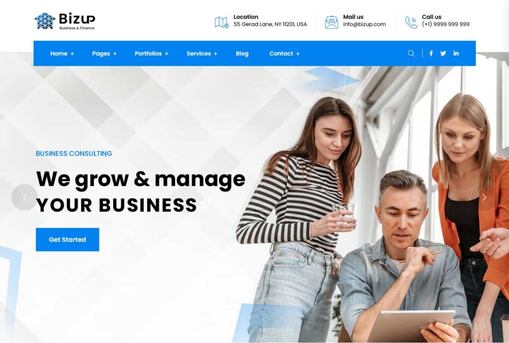bizup: business wordpress theme