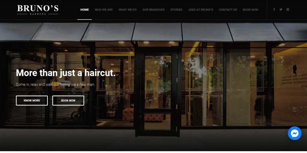 bruno's barbers website