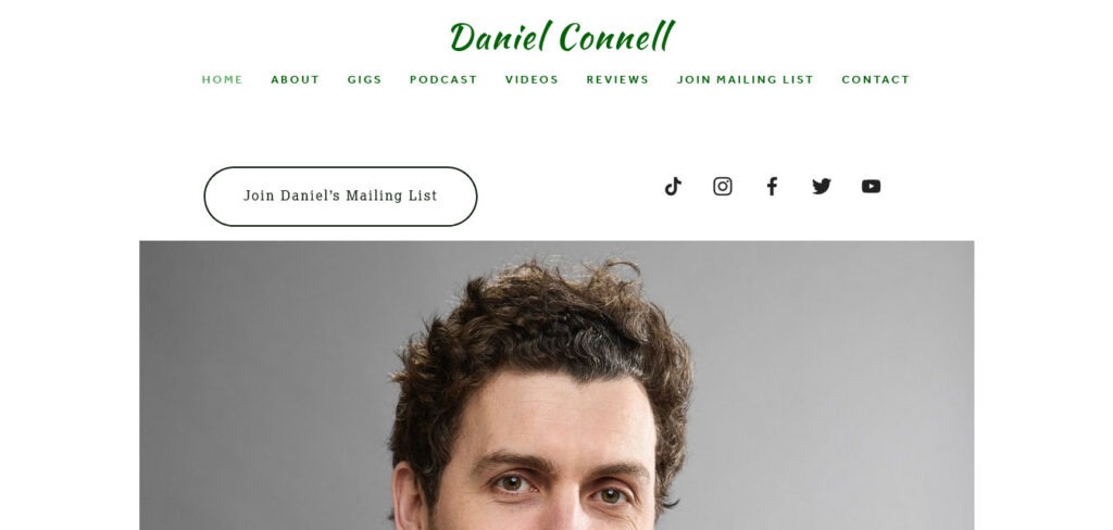 Daniel Connell: comedian website