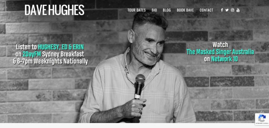 dave hughes: one of best comedian websites