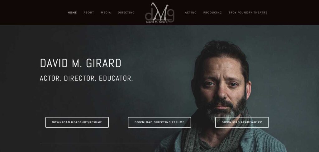 david girard: actor website 