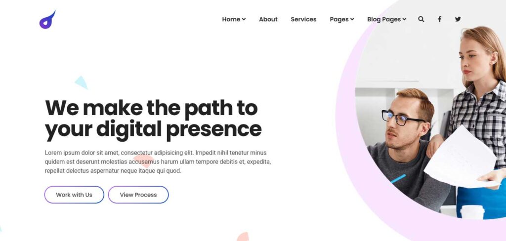 digimax one page website template