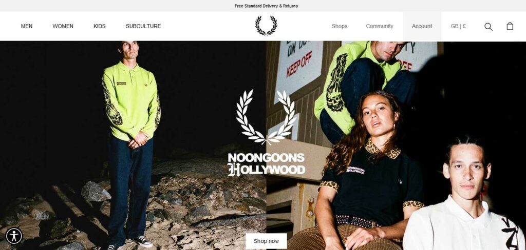 fred perry: business website