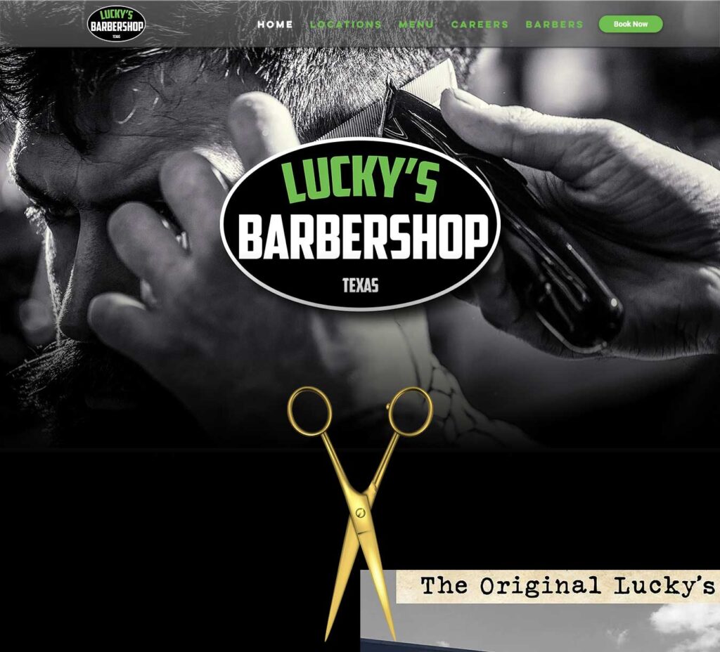 lucky's barbershop website