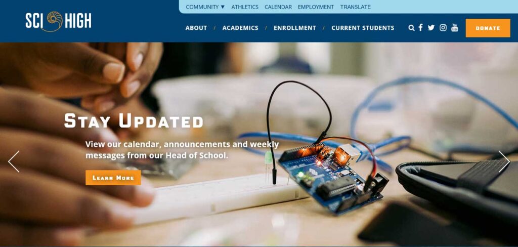 new orleans charter Science and Mathematics High School: school website