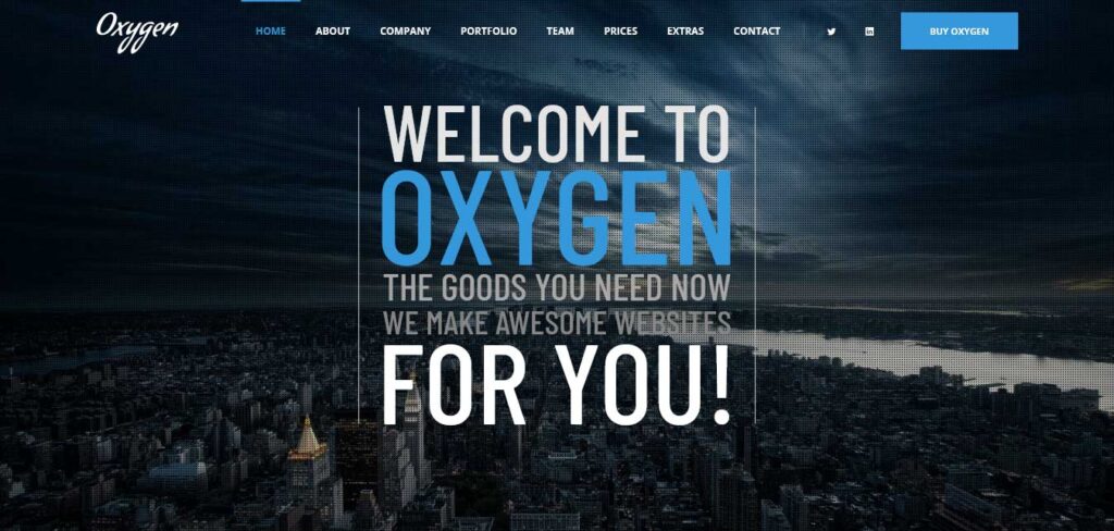 oxygen creative website template