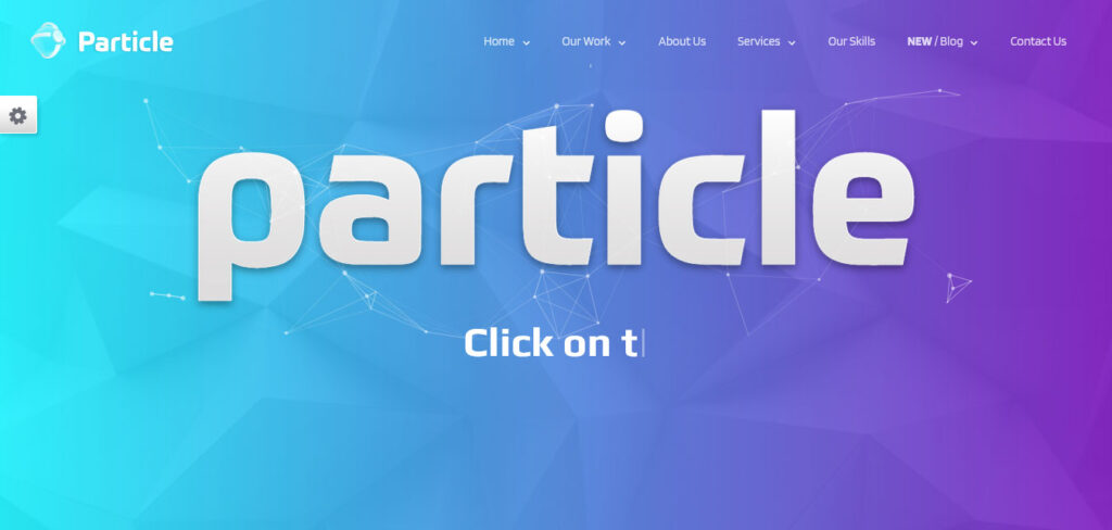 particle one page website template