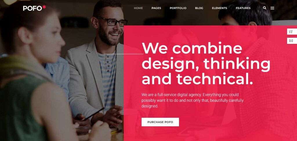 pofo multipurpose one page website template
