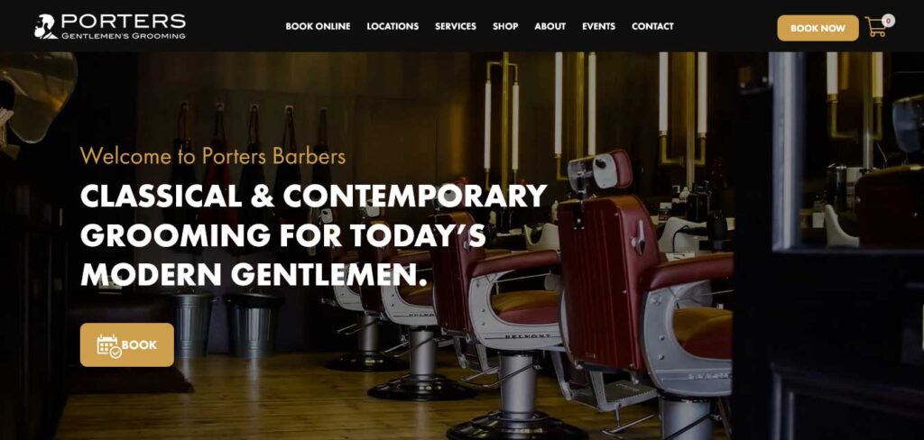 porters barbers website