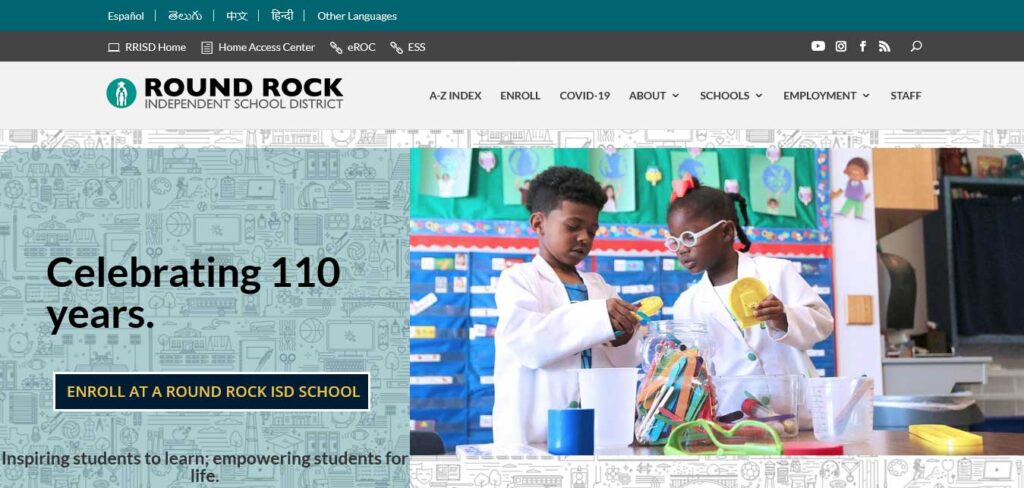 round rock: school website