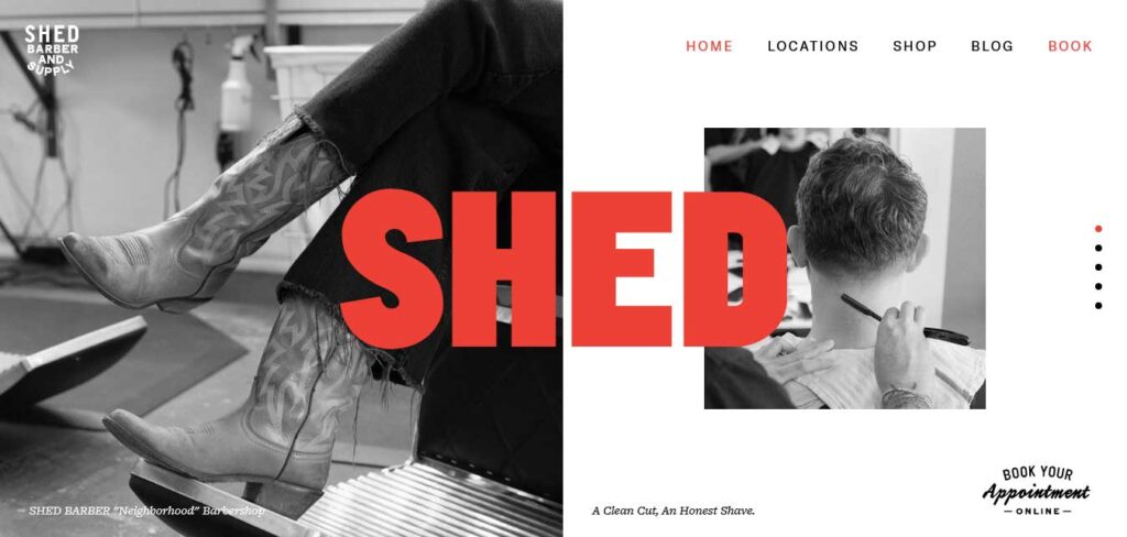 shed barber website
