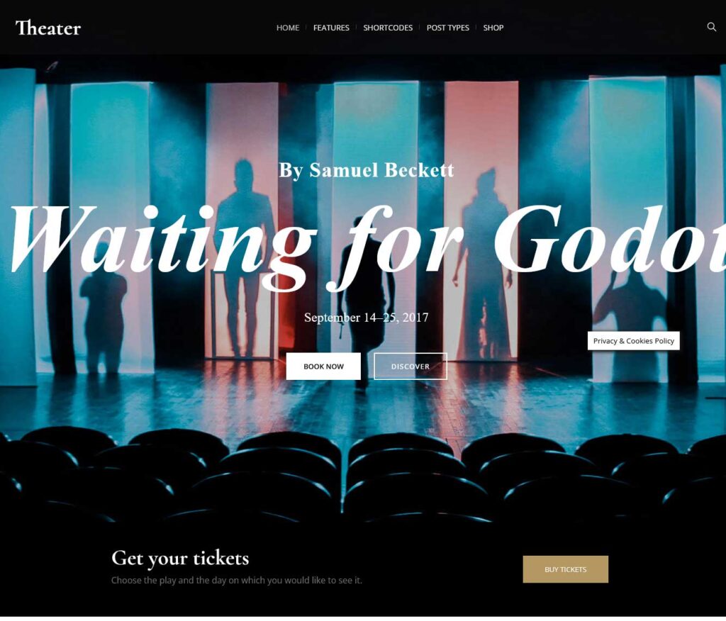 theater: wordpress theme for comedian and comic